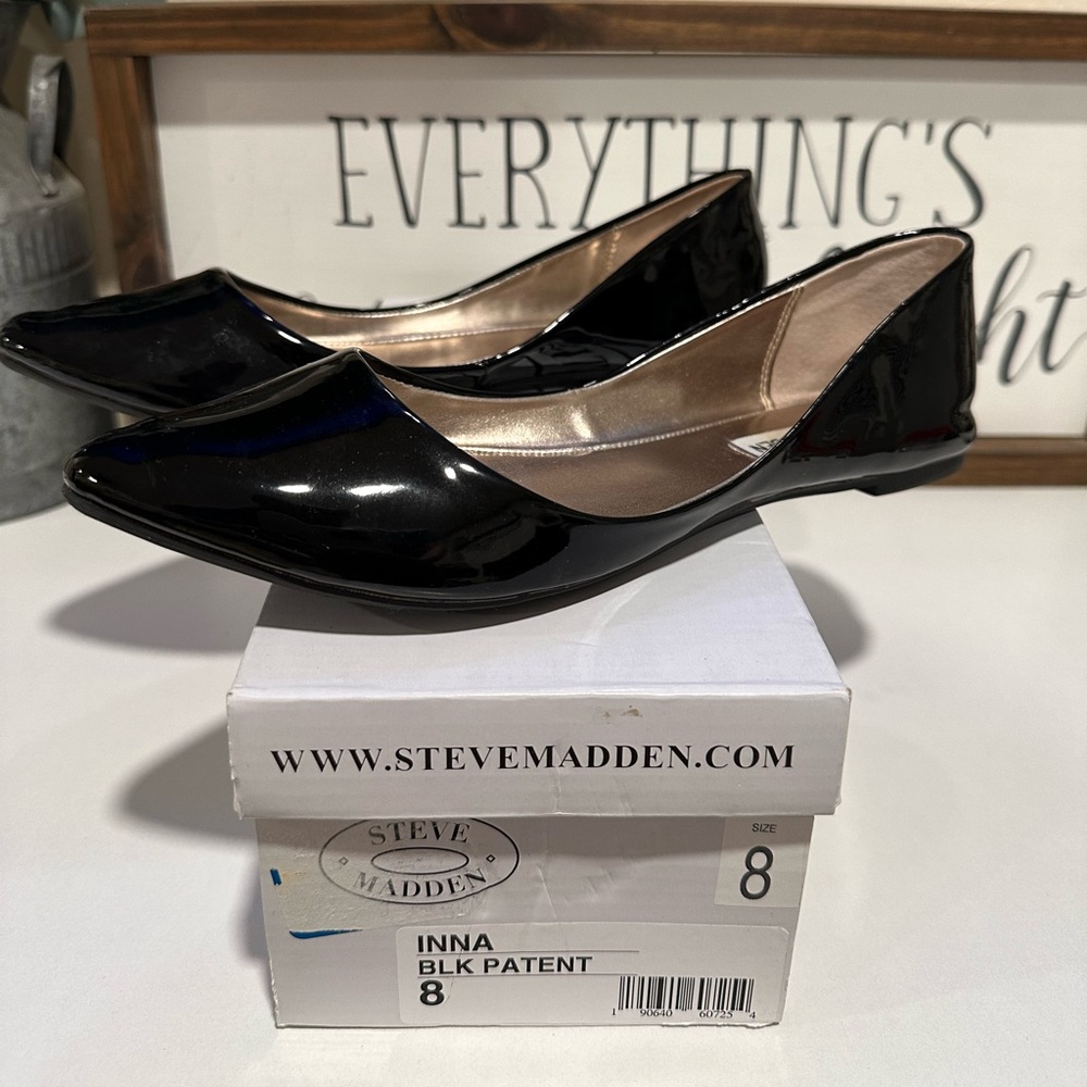 STEVE MADDEN INNA BLACK PATENT